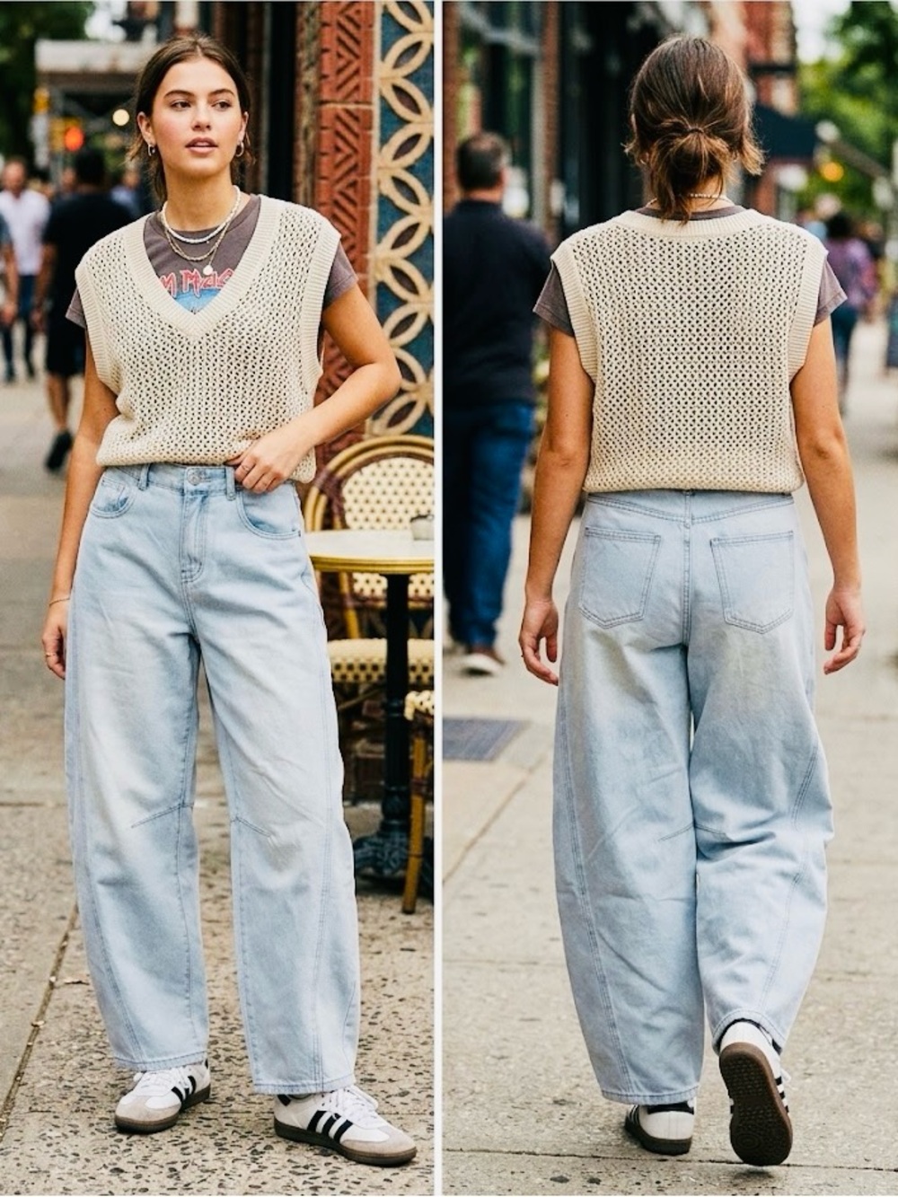 Missguided Pale Blue High-Waist Barrel Jeans